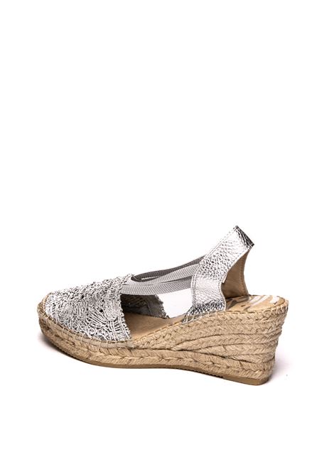 Silver ganchillo espadrilles VIDORRETA | 18400GDCL3GANCHILLO DAMA-PLATA